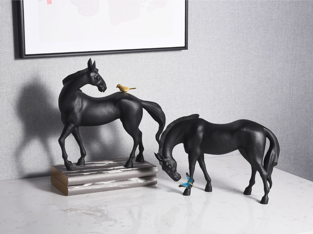 Resin Decor Sculpture officium equus